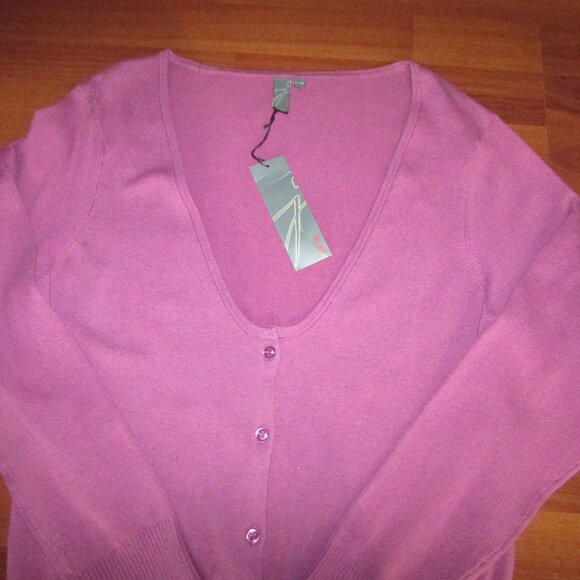 JANA Soft Purple Cardigan - Sz XL - NEW - Picture 2 of 5